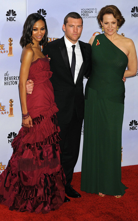 Sam Worthington, Zoe Saldana, Sigourney Weaver Sam Worthington, Zoe Saldana, Sigourney Weaver