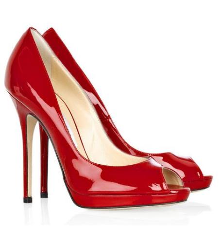 Jimmy Choo 24:7 „Quiet for me” - pantof din piele lăcuită, disponibil şi în animal print, toc 120mm, preţ 495 Euro