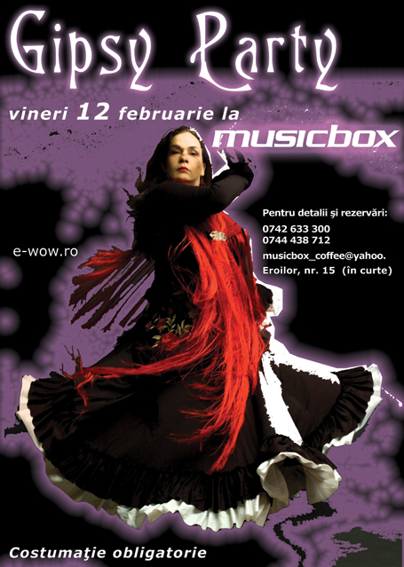 Gipsy Party 12 februarie la Musicbox